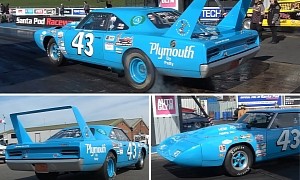 1970 Plymouth Superbird Pays Tribute to Richard Petty With Burnouts and 9-Second Runs