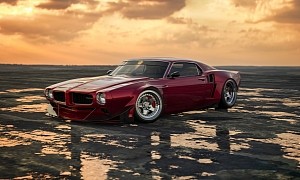 1970 Pontiac Firebird Trans Am Rendered as Mid-Engined Classic