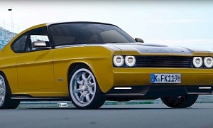 1971 Ford Capri Modern Redesign Looks Like a European Dodge Challenger