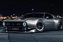 1971 Ford Mustang Mach-1 Rendered as a Sick Widebody Cyberpunk-Style Machine
