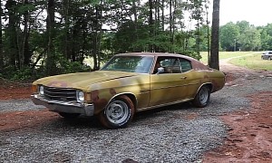 1972 Chevrolet Chevelle Comes Out of Hiding After 32 Years, Takes First Drive