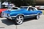 1972 Oldsmobile Cutlass Convertible Mixes 442 With Blue and White, Rides on 26s