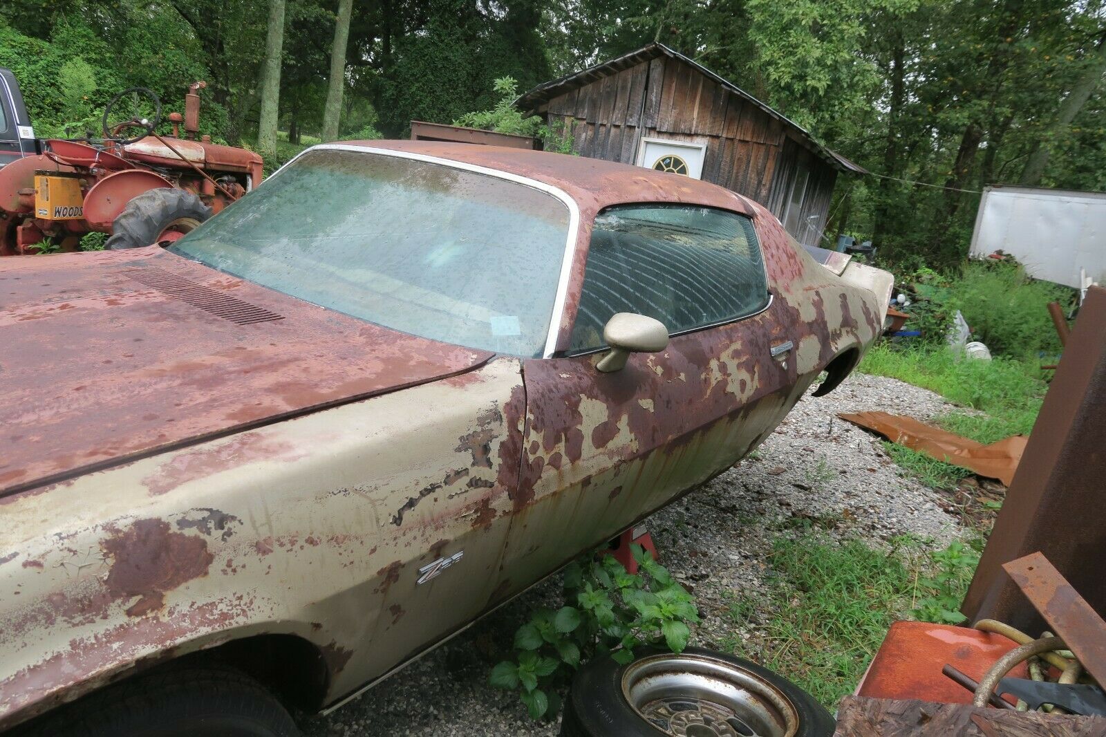 1973 Chevrolet Camaro Z/28 Looks Like a Chicken Coop, Parked Outside ...
