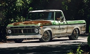 1973 Ford F-100 Hides Supercharged V8, Patina Meets Chrome