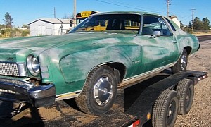 1973 Monte Carlo Sitting on a Trailer Proves You Shouldn't Judge a Chevy by Its Cover