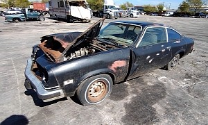 1975 Chevrolet Vega Junkyard Find Hides a Cool and Rare Surprise Under the Hood