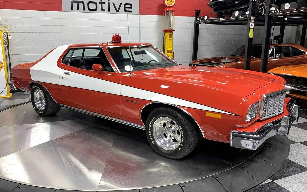 Starsky & Hutch star Paul Michael Glaser with the Ford Gran Torino