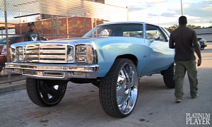 1977 Chevy Monte Carlo Donk on 32-Inch DUB Wheels