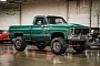 1979 Chevy Silverado 4x4 Lifts Green Body and Orange Crate Engine Way up High
