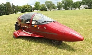 1986 Pulse Autocycle Is an Aircraft-Shaped, Honda-Powered Bike with Wings