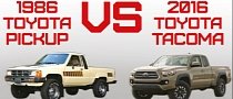 1986 Toyota Pickup vs. 2016 Toyota Tacoma Infographic: Trucks Haven’t Changed Too Much