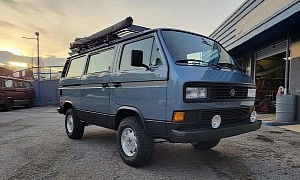 1987 Volkswagen Vanagon Syncro Is Ready to Take You Camping on Mercedes-Benz Wheels