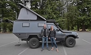 1990 Toyota Land Cruiser Gets Expertly Converted Into a Badass Camper With a Pop-Top Roof