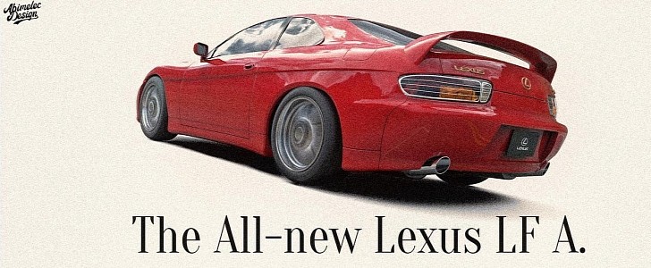 1997 Lexus LFA rendering by Abimelec Arellano