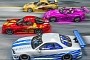 2 Fast 2 Furious R34 GT-R, RX-7, S2000 and Supra Have a Digital Drag Race
