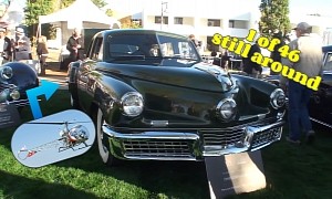 $2-Million Tucker 48 "Torpedo" Shows Up at Car Show, Flexes Helicopter Engine