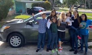 20-Year-Old Raising 5 Younger Siblings Alone Gets Nissan Versa For Free