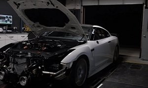 2,000 HP Nissan GT-R Alpha G Literally Destroys the Dyno Room