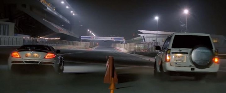 1,900 HP Nissan Patrol Drag Races Mercedes SLR McLaren