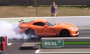 2,000+ HP Twin-Turbo Viper Builds Boost, Does Wheelie and 7s Passes