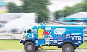 20,000 lbs Kamaz Dakar Truck Drifting at 2016 Goodwood FoS Looks Surreal