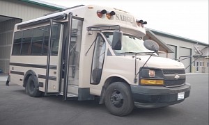 2007 Chevy Short Bus Gets Converted Into a Spacious, Stylish, Off-Grid House on Wheels