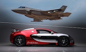 2008 Bugatti Veyron to Drag Race Lockheed Martin F-35 Lightning II Aircraft