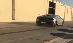 200ft Lamborghini Huracan Burnout Is Samuel Hubinette's Drift Car Going Straight