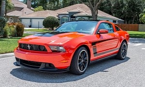 2012 Ford Mustang Boss 302 Is a Stunner in Competition Orange, Has Just 6K Miles
