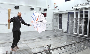 2012 London Olympic Torch Testing in Wind Tunnel
