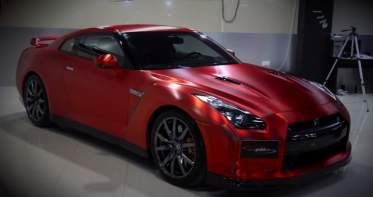 Red chrome Nissan GT-R