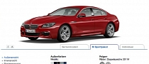 2013 BMW 6-Series Gran Coupe Configurator Launched