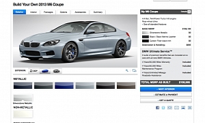 2013 BMW M6 Configurator: Build Your Own