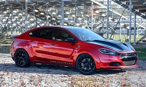 2013 Dodge Dart Rendered Into "Baby Charger" With Hellcat Engine
