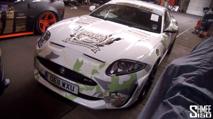 Jaguar XKR-S White and Green Camo