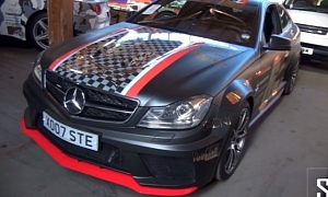 2013 Gumball 3000: Mercedes C63 AMG Coupe Black Series with Racing Theme