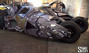 2013 Gumball 3000: Tumbler Batmobile Gets Wrapped