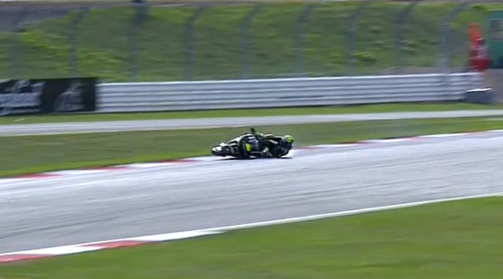 Cal Crutchlow WUP crash at Silverstone