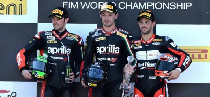 5 out of6 podium positions for Aprilia at Phillip Island