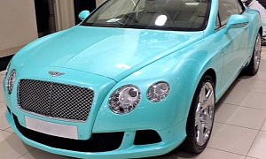 2014 Bentley Continental GTC Gets Tiffany Blue Color, in Tiffany Box