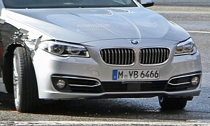 2014 BMW 5 Series LCI Caught Undisguised During Photo Shoot