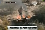 2014 Dakar: Paulo Goncalves Bike Burns Hopelessly  in the Argentinian Desert