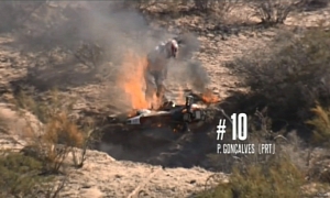 2014 Dakar: a Very Tough Stage 5, Golcalves' Honda Up in Flames