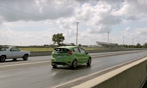 2014 Ford Fiesta ST Drag Raced Against Chevy El Camino, Blown Dodge