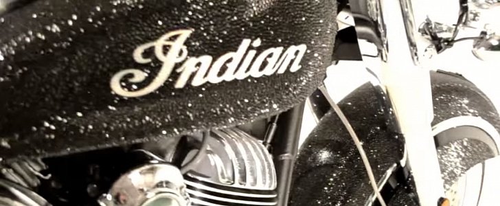 2014 Indian Chief Classic covered in Swarovski crystals