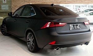 2014 Lexus IS Launched with Matte Black Wrap in Australia