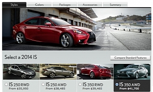 2014 Lexus IS Online Configurator Available in the US