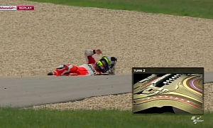 2014 MotoGP: Cal Crutchlow Escapes Brutal Crash with Dislocated Finger