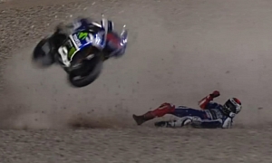 2014 MotoGP: Lorenzo Admits Making a Mistake before Crashing in Lap 1 in Qatar