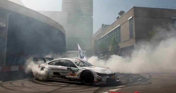 BMW M4 DTM Doing Donuts